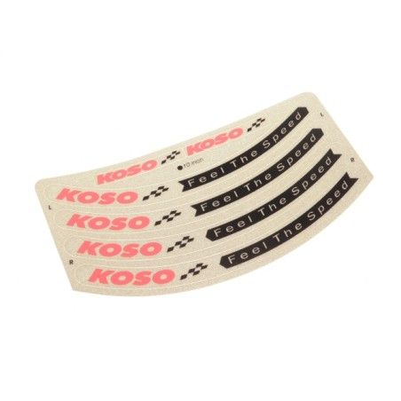 Set adesivi KOSO grigio perlato per cerchi da 10