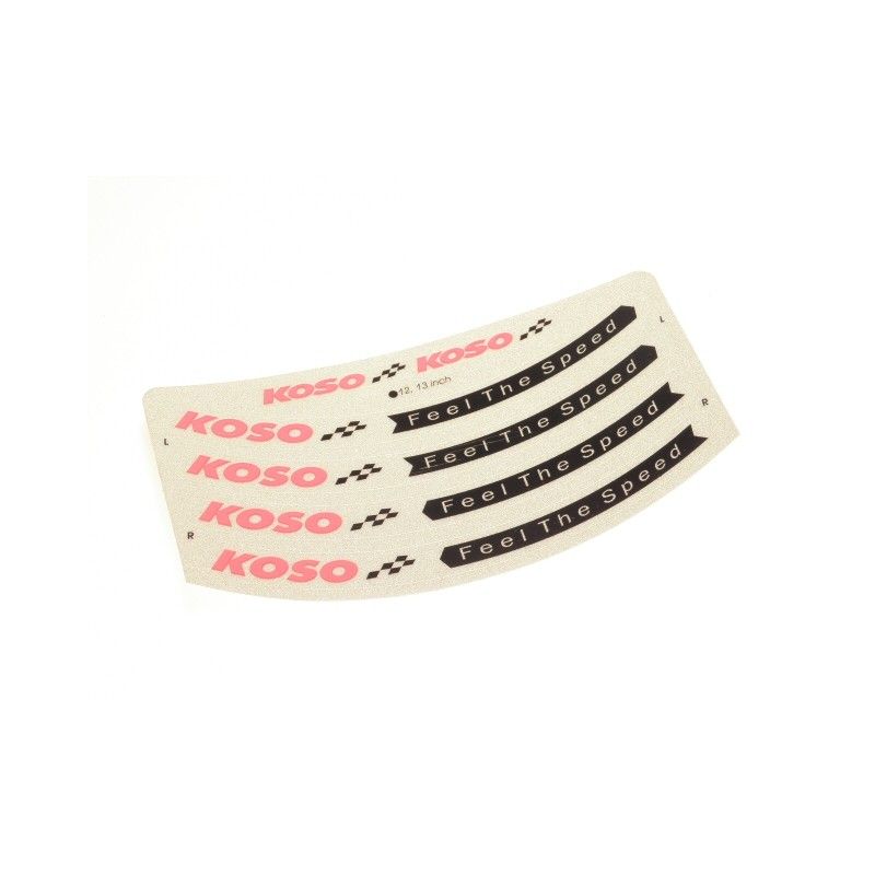 Set adesivi KOSO grigio perlato per cerchi da 12 e 13