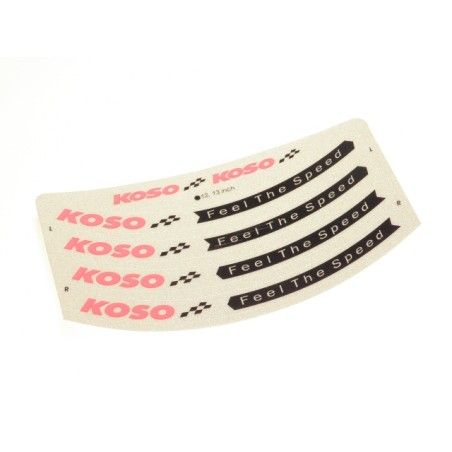 Set adesivi KOSO grigio perlato per cerchi da 12 e 13
