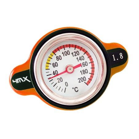 Tappo radiatore arancione da 1.8 bar con termometro by 4MX x KTM, HUSQVARNA 14-15, HUSABERG, BETA, GASGAS, SHERCO