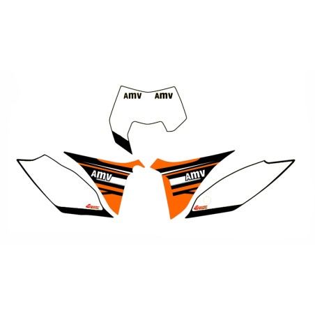 Adesivi tabelle factory fluo 2012 KTM exc 2012/2013 sx 2011/2012 bianche