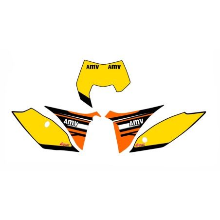 Adesivi tabelle factory fluo 2012 KTM exc 2012/2013 sx 2011/2012 gialle