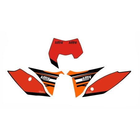 Adesivi tabelle factory fluo 2012 KTM exc 2012/2013 sx 2011/2012 rosse
