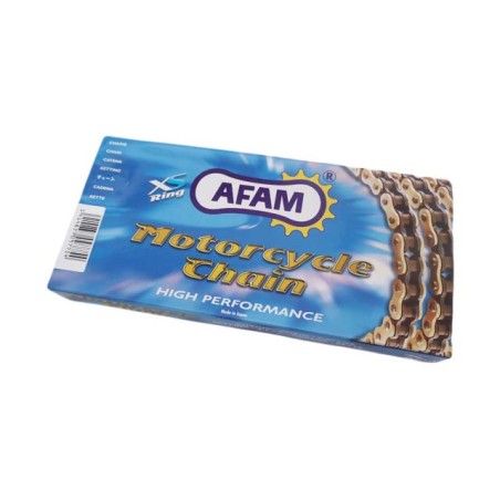 Catena AFAM 520 XRR2 con X ring 120 maglie oro