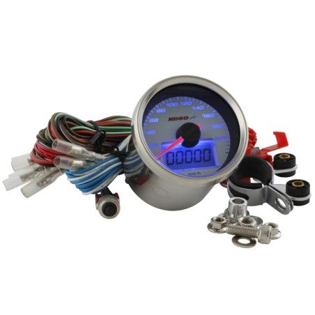 Conta Km KOSO HD-01S (220 km/h) Ø 55mm x Harley retroilluminato blu
