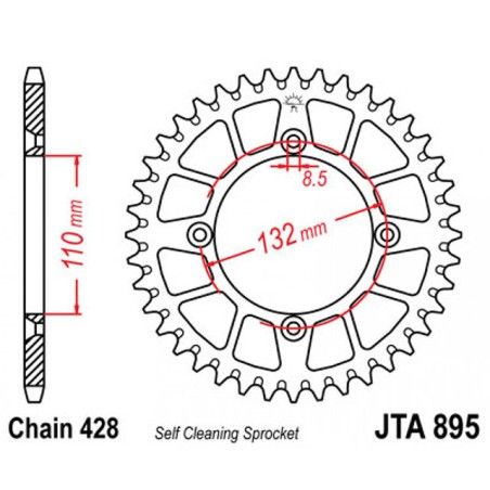 Corona JT Z47 in alluminio x Ktm 85 dal 2004