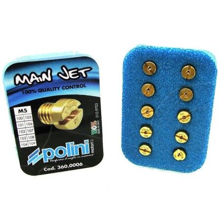 Kit 10 getti massimo POLINI x Dellorto 5mm da 100 a 109