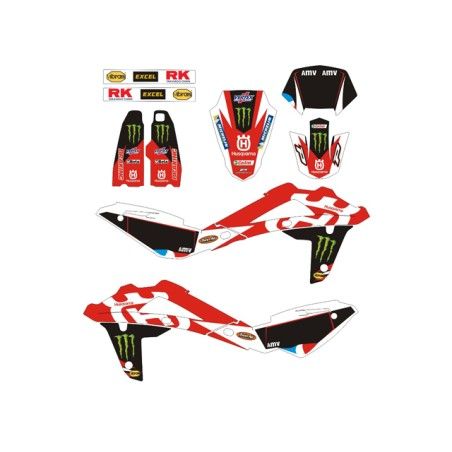 Kit adesivi grafiche Factory HUSQVARNA TE TC 250 450 510 2008/2010