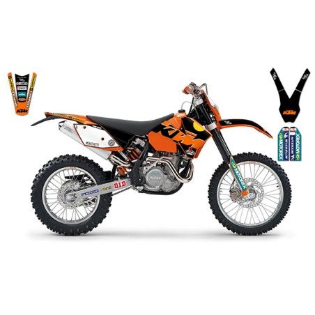 Kit adesivi grafiche Factory replica 2005 x Ktm exc 2004/2007