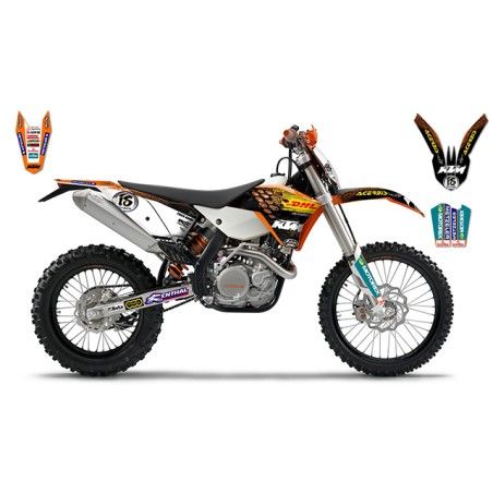 Kit adesivi grafiche Factory replica 2009 x Ktm exc 2008/2011