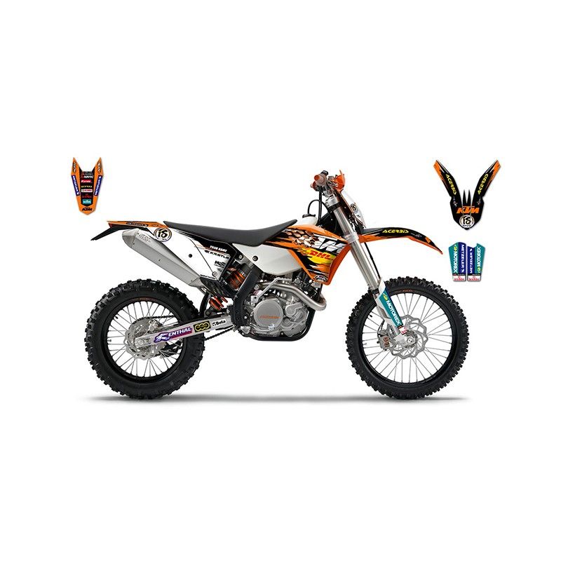 Kit adesivi grafiche Factory replica 2010 x Ktm exc 2008/2011