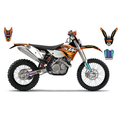 Kit adesivi grafiche Factory replica 2010 x Ktm exc 2008/2011