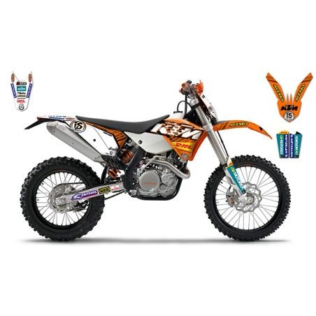 Kit adesivi grafiche Factory replica 2011 x Ktm exc 2008/2011