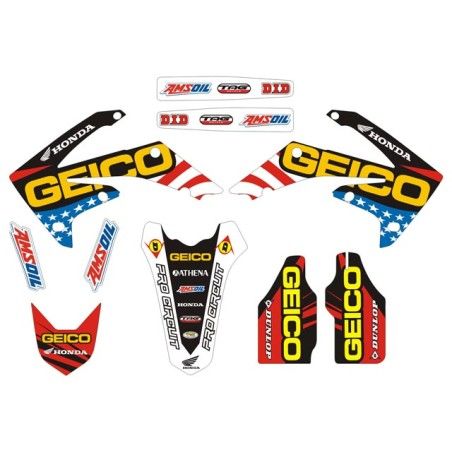 Kit adesivi grafiche Geico HONDA crf 250 10/11 crf 450 09/11