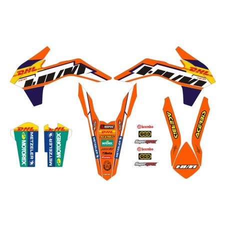 Kit adesivi grafiche KTM 2013 factory fluo exc 2014 sx 2012/14