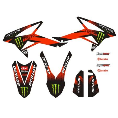 Kit adesivi grafiche Monster BETA 50 - 125 RR motard 2011/2016