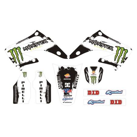 Kit adesivi grafiche Monster White HM 2013 HM 50 03/05 CR 125/250 03/07