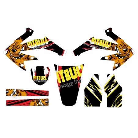 Kit adesivi grafiche Pit Bull yellow inverted HM 50 2006/2015
