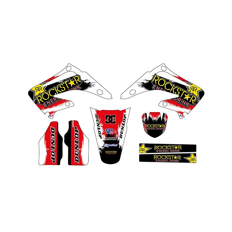 Kit adesivi grafiche Rockstar red inverted HM 50 03/05 CR 125/250 03/07