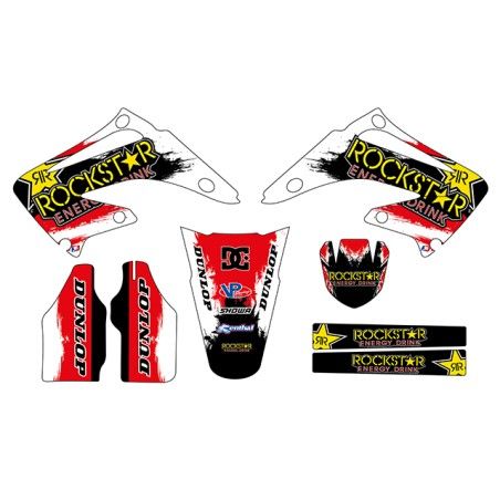 Kit adesivi grafiche Rockstar red inverted HM 50 03/05 CR 125/250 03/07