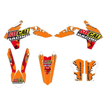 Kit adesivi grafiche SOCAL fluo 2014 x KTM exc 2014 sx 20113/15