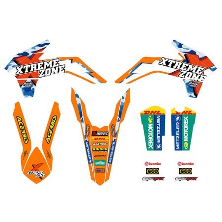 Kit adesivi grafiche Xtreme camo blue KTM exc 2014 sx 2013/15