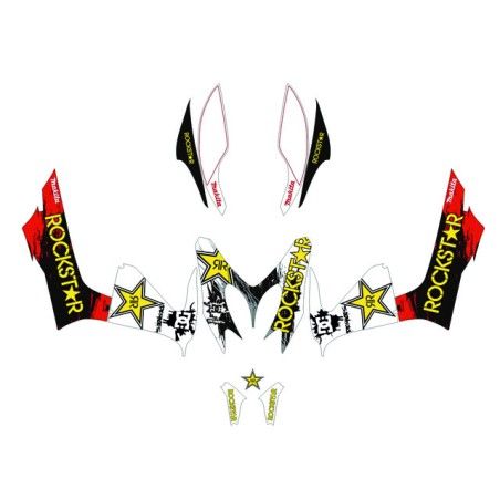 Kit adesivi grafiche Yamaha Aerox / MBK Nitro Rockstar full combo