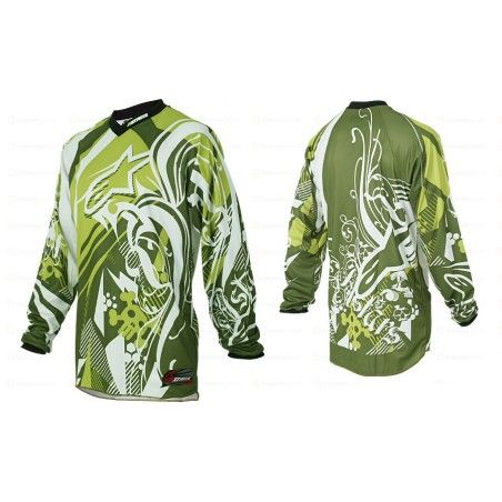 Maglia gara ALPINESTARS charger verde tg XXL