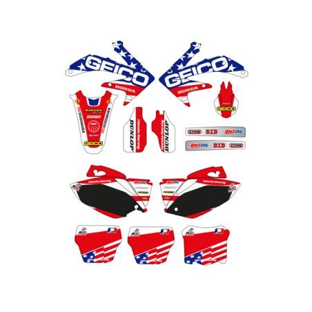 Maxi kit adesivi grafiche mx of nations HONDA crf 250 10/11 crf 450 09/11