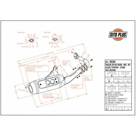 Marmitta SITO Plus x Piaggio/Gilera zip-typhoon