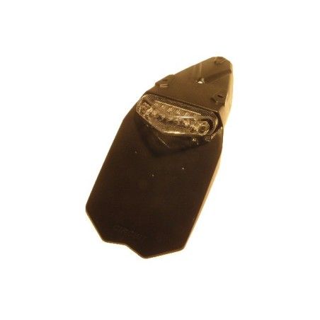 Portatarga a led CIRCUIT MANTIS nero con fanalino trasparente