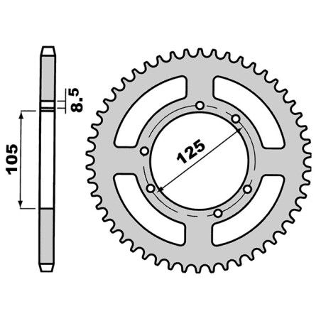 Corona PBR in ferro Z57 passo 428