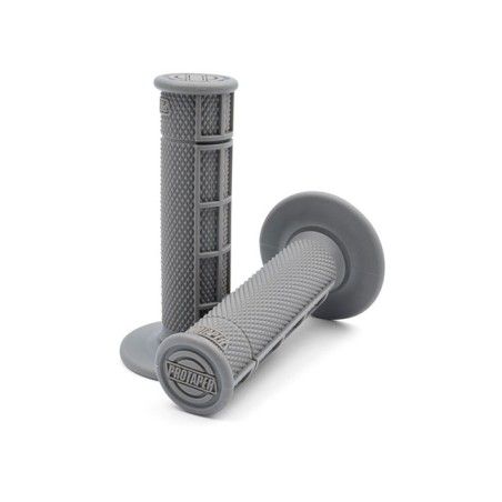 Coppia manopole cross enduro PRO TAPER race cut grigie