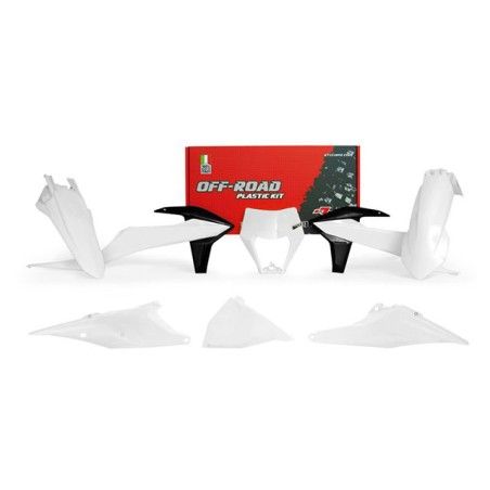 Kit plastiche replica RACETECH 5 pezzi con coperchio cassa filtro SX bianco e ner  x KTM EXC/EXCF/XC-W/XCF-W 125-500 202