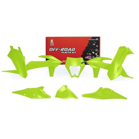 Kit plastiche replica RACETECH 5 pezzi con coperchio cassa filtro SX giallo neon x KTM EXC/EXCF/XC-W/XCF-W 125 - 500 202