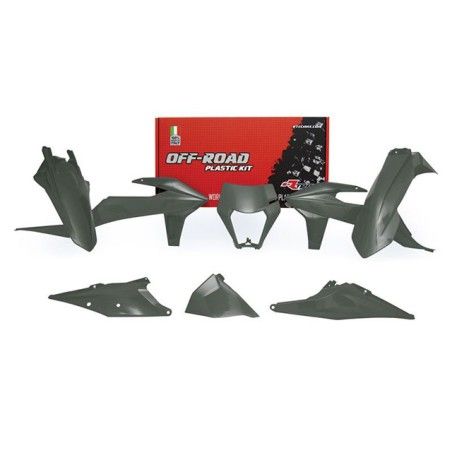 Kit plastiche replica RACETECH 5 pezzi con coperchio cassa filtro SX grigio quantum x KTM EXC/EXCF/XC-W/XCF-W 125 - 500 
