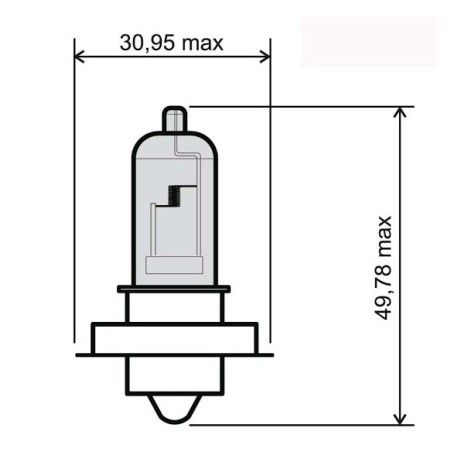 Lampadina 12v-20w a piattello alogena blu effetto xeno P26S