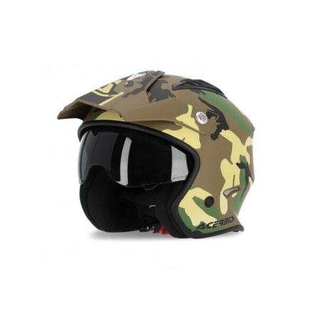 Casco ACERBIS jet aria helmet verde marrone