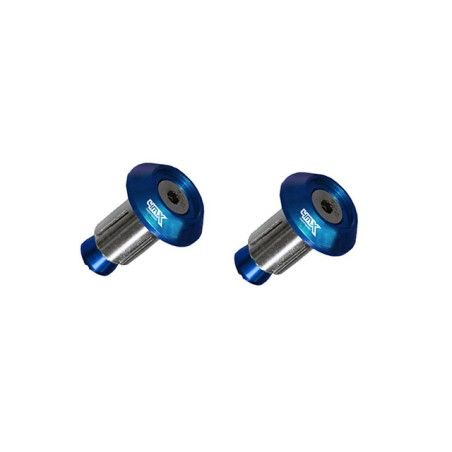 Coppia tappi per manubrio 4MX blu