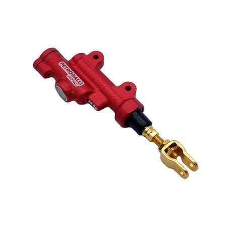 Pompa freno posteriore CNC rossa ( interasse fori fissaggio 50mm )