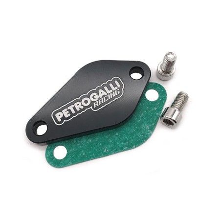 Piastrina CNC nera x copertura foro miscelatore Minarelli AM6 e Derbi