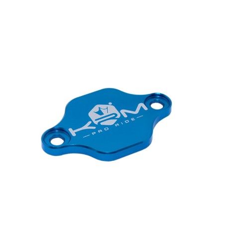 Piastrina KRM blu x copertura foro miscelatore Minarelli AM6 e Derbi