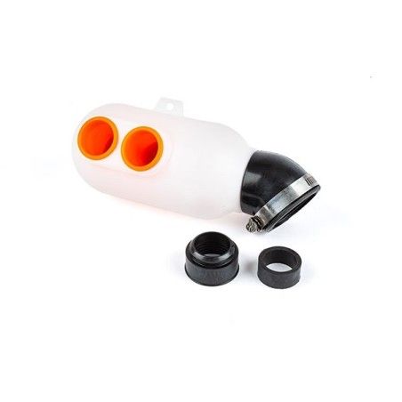 Airbox MOTOFORCE Racing bianca con imbocco da 46/35/28mm inclinato di 30°