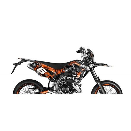 Kit grafiche STAGE6 arancio-bianco x BETA 50 - 125 RR Motard 2011/2018