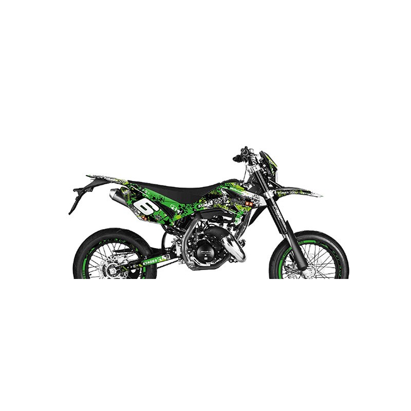 Kit grafiche STAGE6 verde-nero x BETA 50 - 125 RR Motard 2011/2018