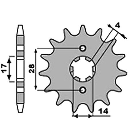 Pignone PBR in acciaio Z15 passo 420 X DERBI D50B0