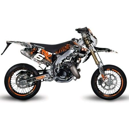 Kit grafiche STAGE6 arancio-bianco x HM-VENT 50 Motard