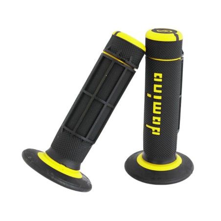 Coppia manopole cross enduro DOMINO nero/giallo