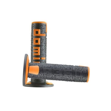 Coppia manopole cross enduro DOMINO nero/arancio
