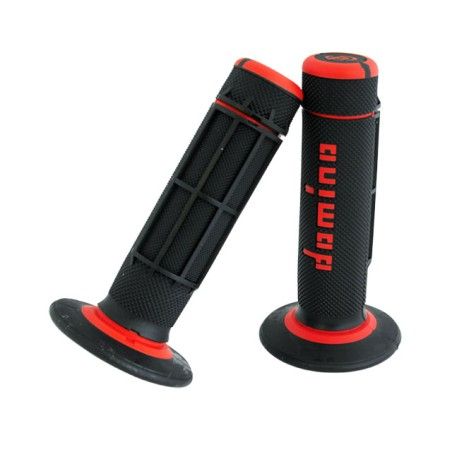 Coppia manopole cross enduro DOMINO nero/rosso